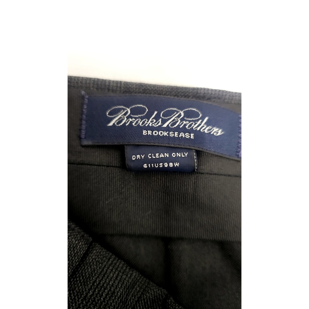 Brooks Brothers Brooksease Dress Pants Black/Dark Gray Made in USA Size Waist 34 - Picture 4 of 11